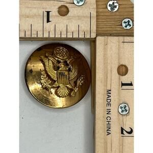 Vintage U.S. Great Seal Military Button Brass Uniform Insignia Collectible 1"